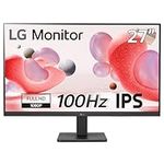 LG Electronics Monitor 27MR400-B, 27 Inch, Full HD 1080p, 100Hz, 5ms GtG, IPS Panel, AMD FreeSync, Smart Energy Saving, Anti-Glare, HDMI, Matte Black