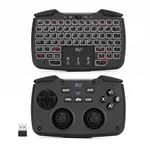 Rii RK707 Mini Keyboard and Mouse Combo with Trackpad, Media Keyboard Mouse with Game Controller, 62-Key Rechargeable Backlit Turbo Vibration for PC/Raspberry pi2/Android TV Google/TV