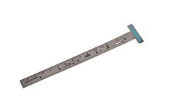 F-O-M Thermo Stainless Steel Mini Ruler (15 cm / 6-inch) with Hook, Easy to Carry in Pocket