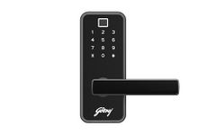 Godrej Smart Lock I Catus Touch Pro I Digital Lock for Main and Internal Wooden Door I 3 in 1 Access I Fingerprint I Pin Access I Mechanical Key I Black