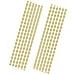 12 Pack Brass Rods 1/8” x 12”,ROMXECZ Brass Solid Round Rod Bar, Brass Pins for Knife Handles Scales,for Hardware,Novelty,DIY Crafting,Hobby,Model Car Plane Boat Ship(12pcs)