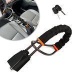 JDDRY Car Steering Wheel Lock,Seat Belt Lock,Universal Anti Theft Car Device,Car Security Antitheft Locking Devices,Universal Steering Wheel Locking for Car/SUV/Truck(Black,1PC)