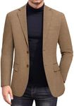 COOFANDY Mens Knit Sweater Blazer Jacket Dress Slim Fit Stretch Sport Coat Business Weeding Light Brown