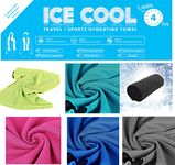 Velosso 6 x Ice Cooling Towel Cooling Ice Towels with Instant Cooling Relief for Neck Shoulders Cold Towel Gym Towel Men Women Sweat Towels for Gym Sports Towel Yoga Towel (blue/lime/grey/black, 6)