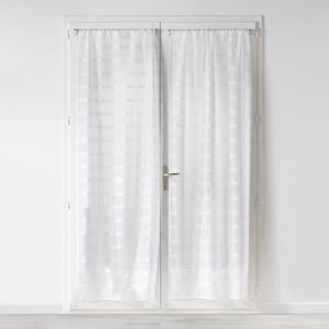 douceur d'interieur Candide Paire Droite Passe Tringle, Blanc, 2 x 70 x 200 cm