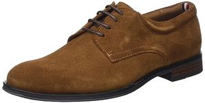 Tommy Hilfiger Men Derby Shoes Casual Suede, Brown (Coconut Grove), 9 UK