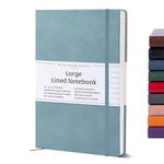 BEECHMORE BOOKS Lined Journal Notebook, 8.5 x 11.5 inch A4 160 Lined Pages, Hardcover Leather Journals for Women, Men, Writing and Notebooks for Work - 120 GSM Thick Paper, Gifts Box Included