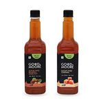 GOOD&MOORE Combo of 2 | Sugar free Roasted Hazelnut, Sugar free Caramel | For Coffee, Milkshake, Frappe, Cold-coffee, Pancakes and more | Diabetic Friendly | Concentrated Syrup | Ready to mix | Premium Syrup | (750ml x 2)