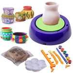 ADKD Pottery Wheel Battery Operated with Clay Learning and Education Toys Game Multicolor for Kids Boys and Girls