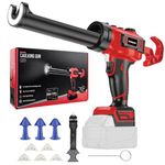 Upgraded Cordless Caulking Gun Compatible with Milwaukee 18V Battery, 10oz/300ml Electric Caulk Gun with Infinite Rotation Speeds, Auto Retraction Button, Anti-Drip Auto Retract, for Filling Sealing