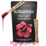 KoluaWax Hard Wax Beads for Hair Removal – Coarse Hair – Face, Brazilian, Underarms, Back, Chest, Bikini Waxing – 1lb Refill Pearl Beans for Wax Warmers & 10 Applicator Sticks - Dragon Fruit