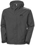 Helly Hansen Mens Seven J Rain Jacket, XL, Ebony