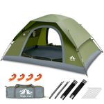 Night Cat Family Camping Tents 1 Person with Unique Rainfly Waterproof Backpacking Tent Double Layers 2 Doors Easy Clip Setup