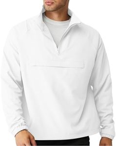 SEGANUP Men's Lightweight Quarter Zip Pullover for Golf, Hiking, and Running - Stylish and Versatile Activewear White