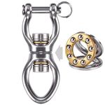 BeneLabel SUS304 Silent Bearing Swing Swivel, Tire Swing Swivel Safest Rotational Device Hanging Accessory for Aerial Dance, Children's Swing, Yoga Swing Sets, 1200 lb 360° Rotation