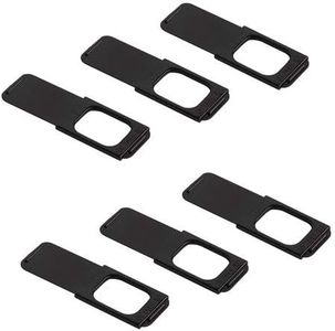 C-SLIDE 1.0 Webcam Cover Slide 6 Pack | Sliding Laptop Camera Blocker | 1.5” x 0.5” by 1.5mm Thin | Camera Blocker for Computers, Tablets, Echos, Chromebook & More | Make Security a Priority | Black