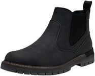 Jousen Mens Boots Retro Mens Casual Boots Chelsea Boots Mens Slip On Boots for Men(AMY8121A Black 12)