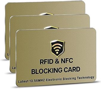 SaiTech IT RFID Cards One Card Protects Entire Wallet Purse For Men & Women, Contactless Bank Debit Credit Card Protector ID ATM Guard Card – Golden, Golden, 3 Pcs Golden, Rf