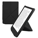 kwmobile Origami Case Compatible with Pocketbook Verse/Verse Pro/Verse Color/Vivlio Light/Light HD Case - Slim PU Leather Cover with Stand - Black