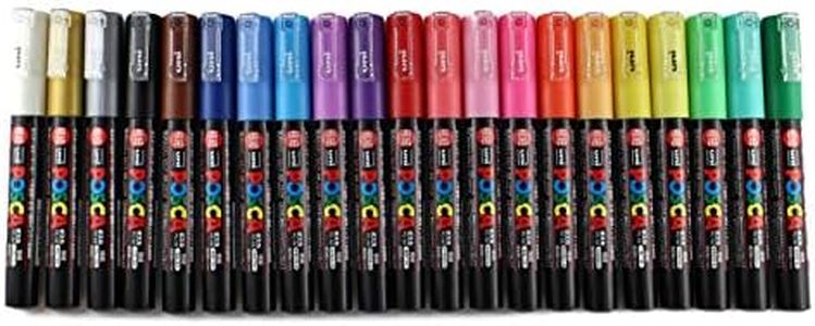 posca Paint Markers Pen 21 Colors Set Extra Fine Point PC1M Japanese Stationery Marking Pen, w/Original Pen Case made in Japan