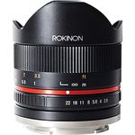 Rokinon RK8MBK28-M 8mm F2.8 UMC Fisheye II Lens for Canon EF-M Mount Compact System Cameras, Black