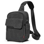 Cwatcun Small Camera Bag Shoulder Camera Bag for Photographer Canvas Water Resistant DSLR Sling Camera Bag Compatible with Nikon Sony Lightweigth