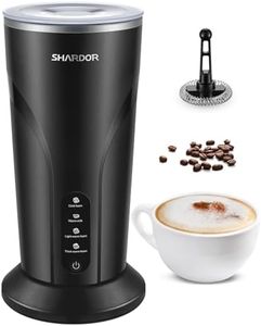 SHARDOR Electric Milk Frother and Steamer with Warm Function, 4 in 1 Automatic Milk Heater and Warmer, 300ml Large Capacity, Hot & Cold Foam Maker for Coffee, Cappuccino, Hot Chocolate, Auto Shut-Off