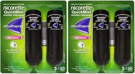 2 x Nicorette QuickMist Duo Cool Berry 1mg Mouth Spray Nicotine (4 x 150 Sprays)