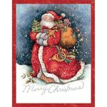 Lang -"Merry Santa, Boxed Christmas Cards, Artwork by Susan Winget - 18 Cards, 19 envelopes - 5.375" x 6.875"