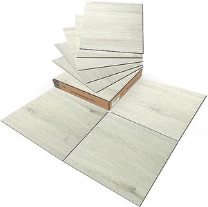 Art3d Peel and Stick Vinyl Floor Tiles 30-Pack 12 x 12 inch, Self Adhesive Waterproof Flooring Wood Planks for Kitchen, Dining Room, Bedrooms, Cover 30 Sq. Ft, White-Washed Oak