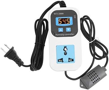 Digital Humidity Controller Humidity Detector Controlling Device, Air Humidity Controller with LCD Display, Humidity Moisture Controlling Switch Socket for Home Warehouse Greenhouse(US Plug)