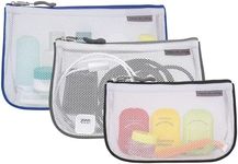 Travelon Set of 3 Assorted Piped Pouches, Multi, One Size, Travelon Set of 3 Assorted Piped Pouches