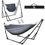 Anyoo Hammock & Hammock Chair with Foldable Stand, Dual Use Portable Hammock Stand Set for Indoor, Outdoor Hammocks