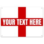 Garden & Outdoor Custom Text England Flag Bar Sign - Personalised Country Football Summer 2021 Rugby Patriot Gifts For Him - Unique European Bar Plaque - Home Bar Accessories, Large