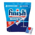 Finish Power Ball Quantum Dishwasher Detergent Pods, No pre sinse needed, For Deep clean & sparkling shine, 30 Tabs