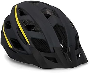 Fischer Fahrradhelm, Casco da Bicicletta. Unisex-Adulti, Nero/Giallo, S/M