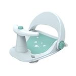 Newborn Baby Bath Seat 6 Months, Adjustable Backrest 4 Suction Cups with Water Spray Design Toddler Shower Chair Newborn Bathtub Seat Summer Toddler Shower Stool for Sit- Up Bathing Blue