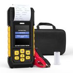 AUTOOL BT-760 12V/24V 30-1700 EN Auto Battery Load Tester, Car Cranking & Charging System Diagnostic Tool with Built-in Thermal Printer and Large Colorful Display