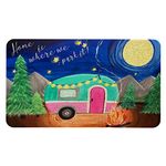 Roszwtit Camper Door Mat 30 X 17 Inch Camping Doormat Indoor Outdoor Entrance Non Slip Front Door Mats Camper RV Trailer Decor Rubber Back Welcome Mat