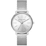 Michael Kors Pyper Analogue Quartz Watch with Silver Tone Stainless Steel Strap mesh for Women MK4338