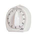 LUX HIC-8847-1 Minute Minder Timer Mechanical White with Black Markings 60 Min, Plastic