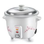 Prestige Delight PRWO 1.0 L Electric Rice Cooker|Detachable power cord|Durable body|Cool touch handles|White| Raw capacity-0.4L|Cooked capacity-1L|Cooks for a family of 2 to 3 members