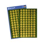 AVERY Zweckform 144 Stickers Christmas Stars Gold (Made in Germany, Christmas Stickers, Glossy Paper, Self-Adhesive Christmas Decoration for Cards, Gifts, Bags) 2 Sheets / 72 Star Stickers, 52805