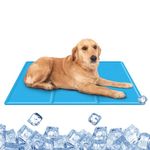 SNMIX Dog Cooling Mat - Durable Pet Cool Mat, Non-Toxic Gel Self Cooling Pad for Dogs Cats in Hot Summer - 450 Micron Oxford Fabric Anti-Scratch, 90 x 50cm