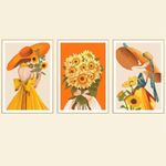 ZGEZGE 3-piece Sunflower Cross Stitch Kit. Suitable for Beginners and Adults. 16x22 inch Large Cross Stitch kit. Includes Scissors, Needles, Thimble, etc. DIY Floral wall Decoration.