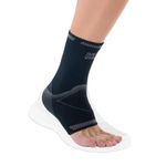 Boldfit Ankle Support For Pain Relief Ankle Brace For Women & Men Compression Anklet Socks For Men Foot Support For Pain Relief Nylon Anklet Band Compression Socks - One Piece Black L