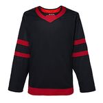 EALER H900-C Series Blank Ice Hockey Sports Practice Jerseys for Men and Boys Gift- Adult and Youth,Kids-Junior to Senior（Black，Goalie）