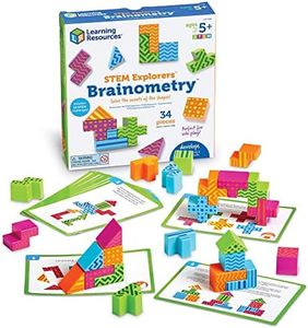 Learning Resources STEM Explorers Brainometry - 34 Pieces, Ages 5+ STEM Toys for Kids, Brain Teaser Toys and Games, Kindergarten Games,Back to School