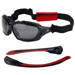 Platinum Sun Water Sport Sunglasses Floating Polarized Padded Convertible with Strap for Extreme Sports Jet Ski Goggles UV