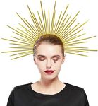 Fantherin Women's Goddess Halo Crown Headband - Zip Tie Spiked Angel Headpiece Headdress for Cosplay Halloween Costume Party (Gold)